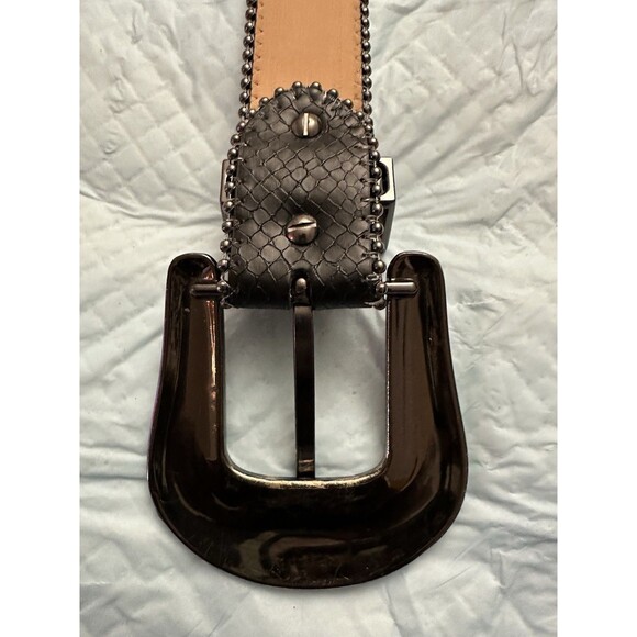 Luxe International Red Studded Belt, Size XS(30-34), Stones Put In By Hand main image 9